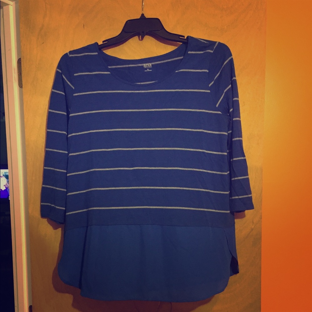 ANA royal blue 3/4 sleeve top
